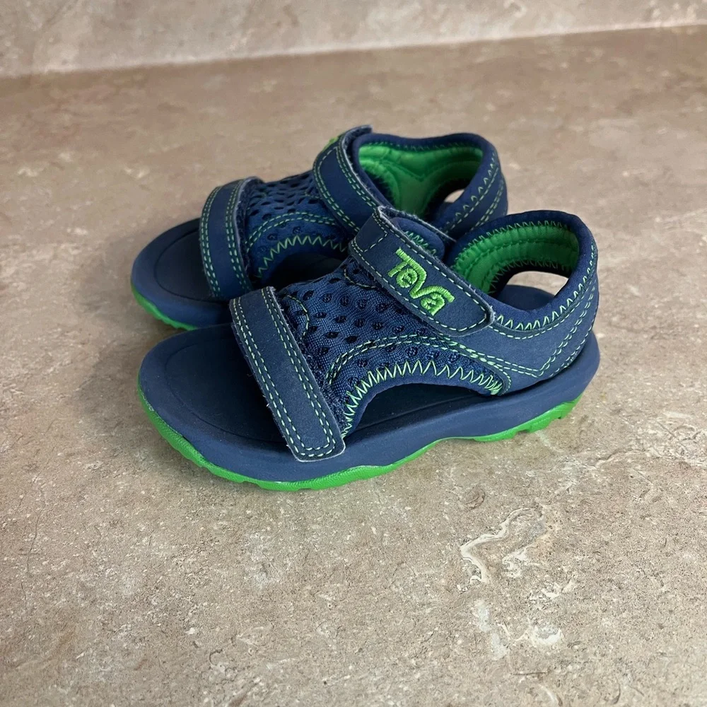 Teva Kids Navy and Green Active Sandals